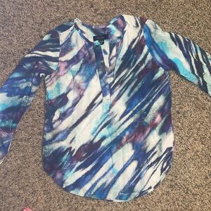 Blue white and purple tunic top size XS